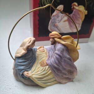 Hallmark Keepsake Ornament Christmas Joy Nativity Scene 1996 Handcrafted By Duan